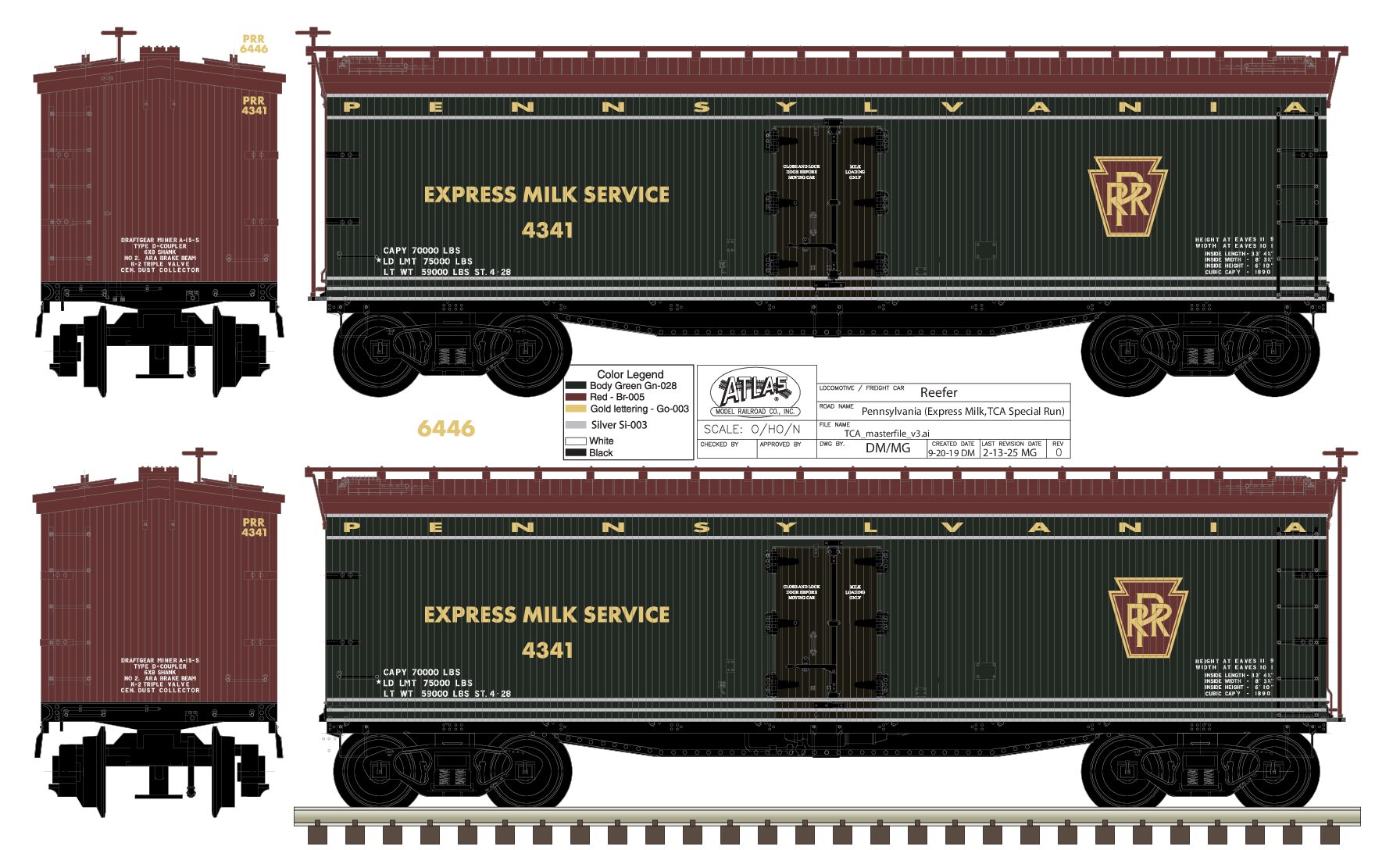 PreOrder Atlas O Pennsylvania 40' Woodside Reefer